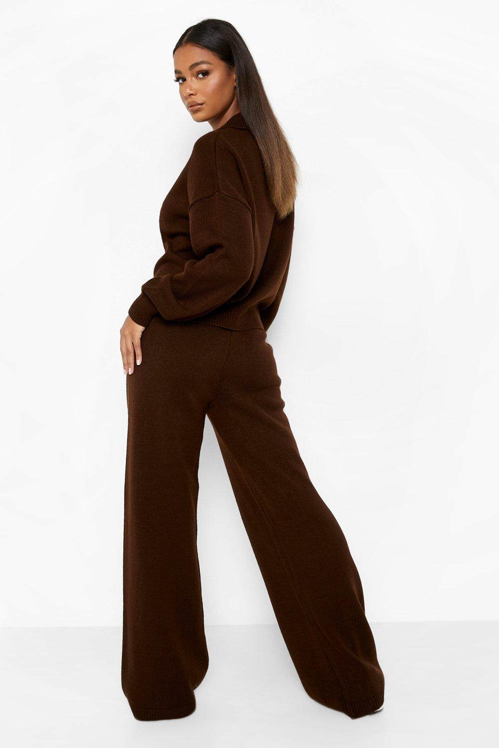 brown trouser co ord